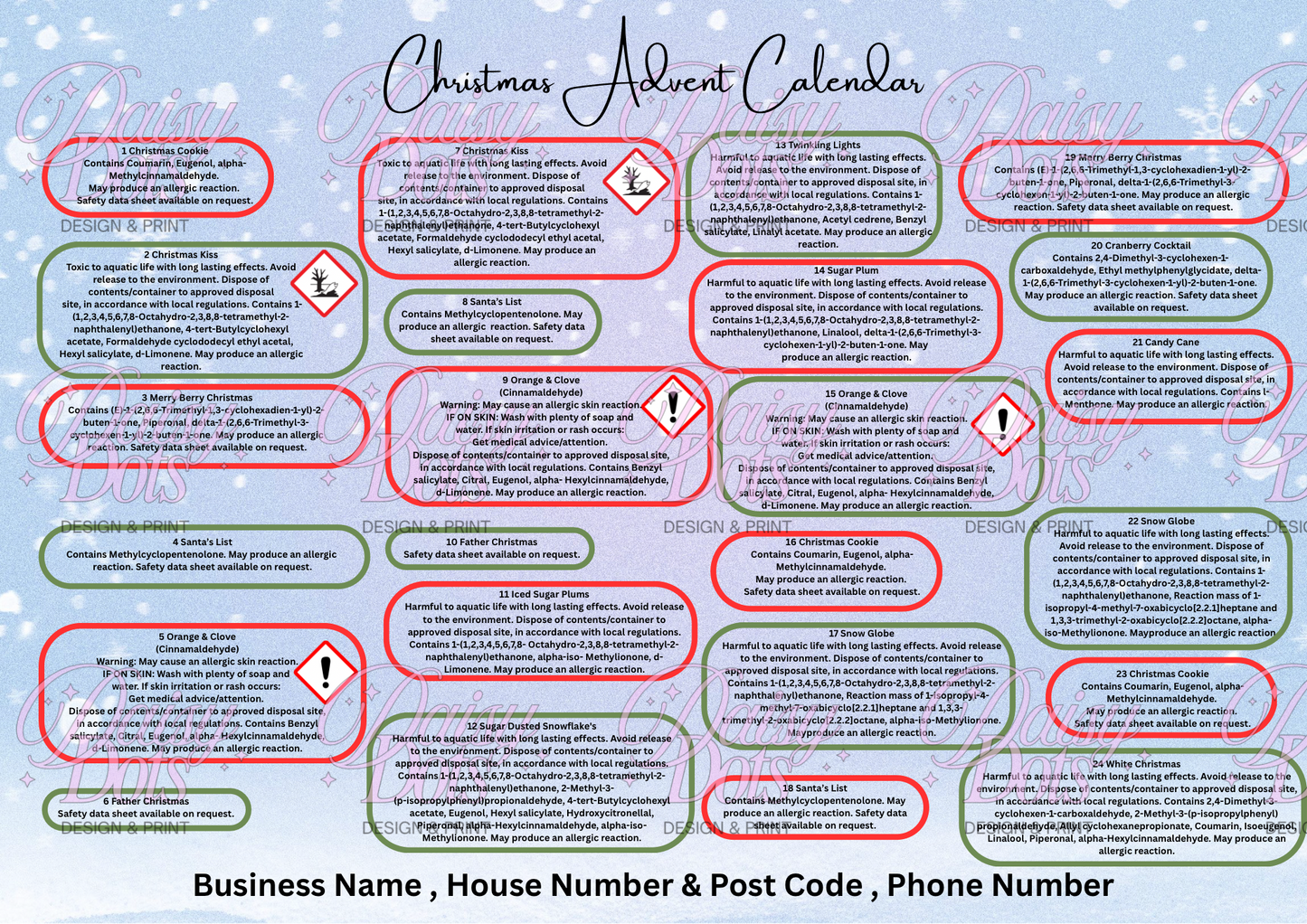Christmas Advent Calendar CLP