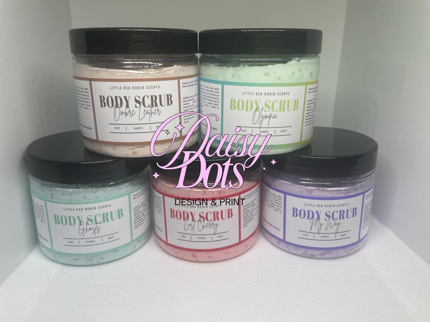 Body Scrub Wraparound Labels - FizzyWhiz - Custom Cut