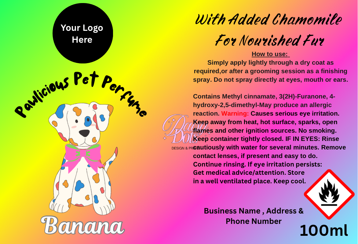 Pet Perfume WRAPAROUND Labels - Shotfeet