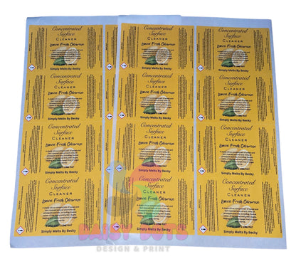 6 In 1 Cleaning Wraparound Labels - FizzyWhiz 100ml Bottles