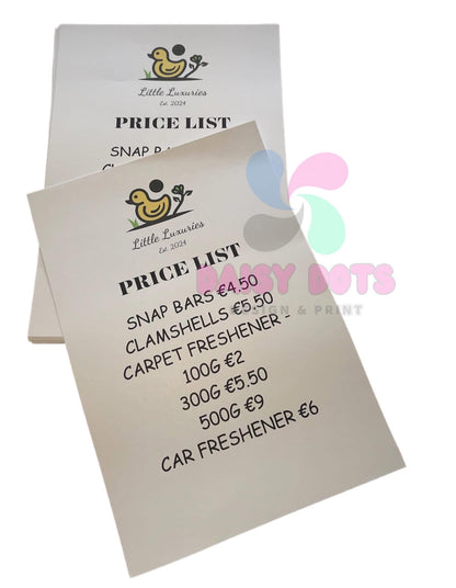 Price Lists/Flyers