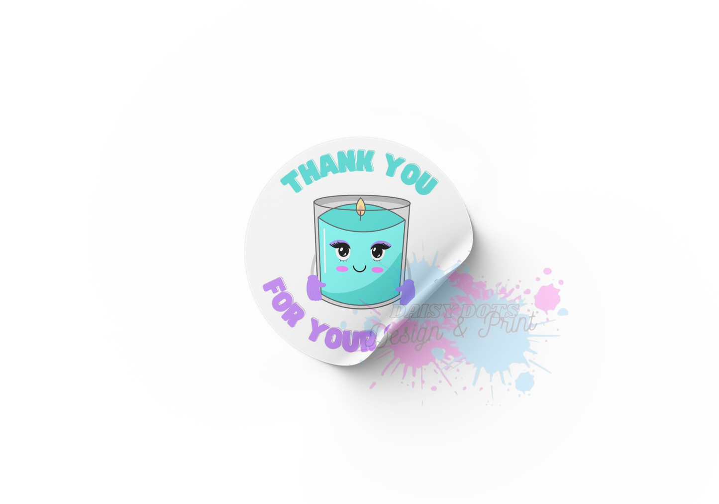 Wax Melt/Candle Thank You For Your Order Stickers