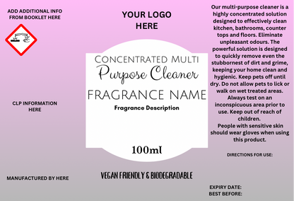 DIGITAL NEW FizzyWhiz Laundry/Cleaning Labels - PINK & SILVER DESIGN