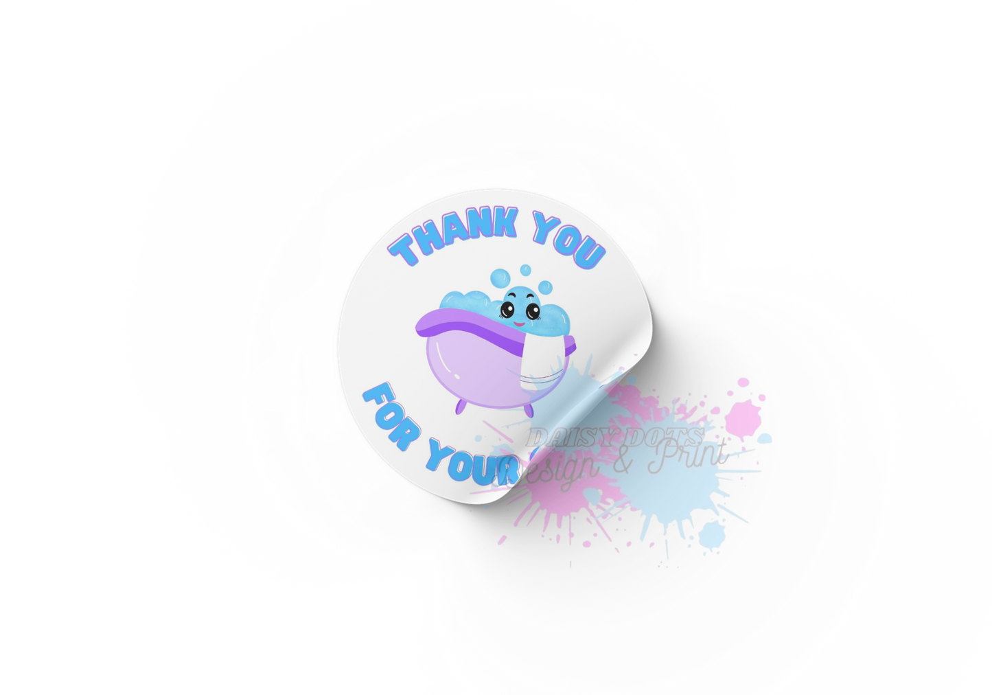 Bath Bomb Thank You For Your Order Stickers