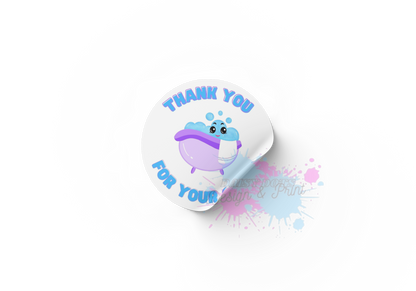 Bath Bomb Thank You For Your Order Stickers