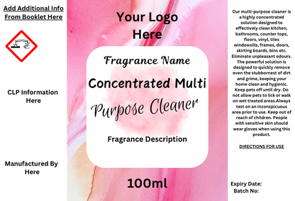 DIGITAL NEW FizzyWhiz Laundry/Cleaning Labels - PINK DESIGN