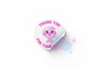 Bath Bomb Thank You For Your Order Stickers