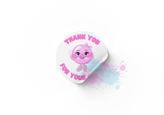 Bath Bomb Thank You For Your Order Stickers