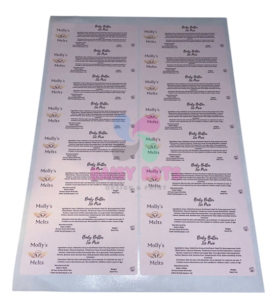 Body Butter Wraparound Labels - FizzyWhiz