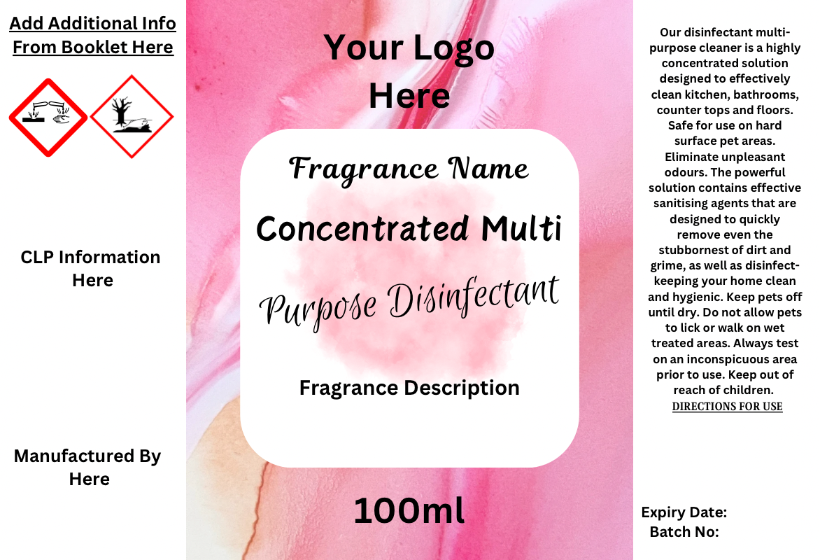 DIGITAL NEW FizzyWhiz Laundry/Cleaning Labels - PINK DESIGN