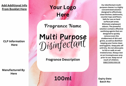 DIGITAL NEW FizzyWhiz Laundry/Cleaning Labels - PINK DESIGN