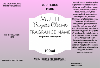 DIGITAL NEW FizzyWhiz Laundry/Cleaning Labels - PINK & SILVER DESIGN