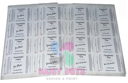 6 In 1 Cleaning Wraparound Labels - FizzyWhiz 100ml Bottles