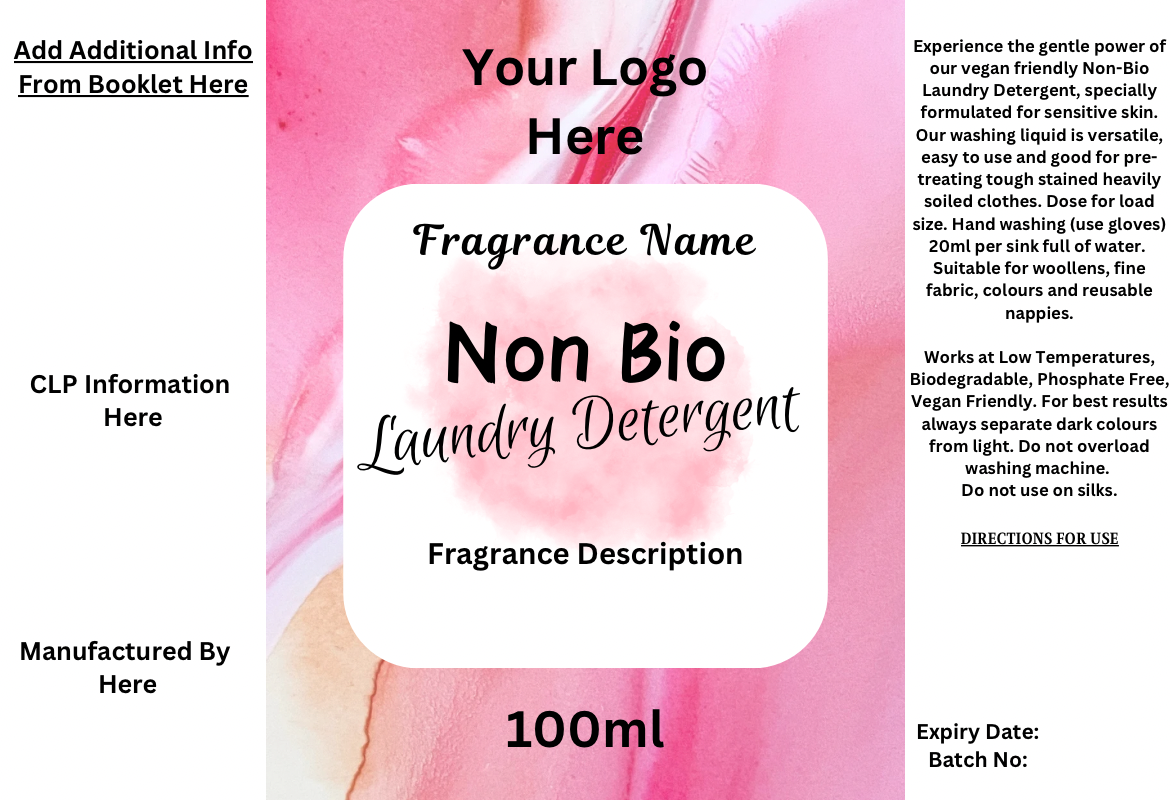 DIGITAL NEW FizzyWhiz Laundry/Cleaning Labels - PINK DESIGN