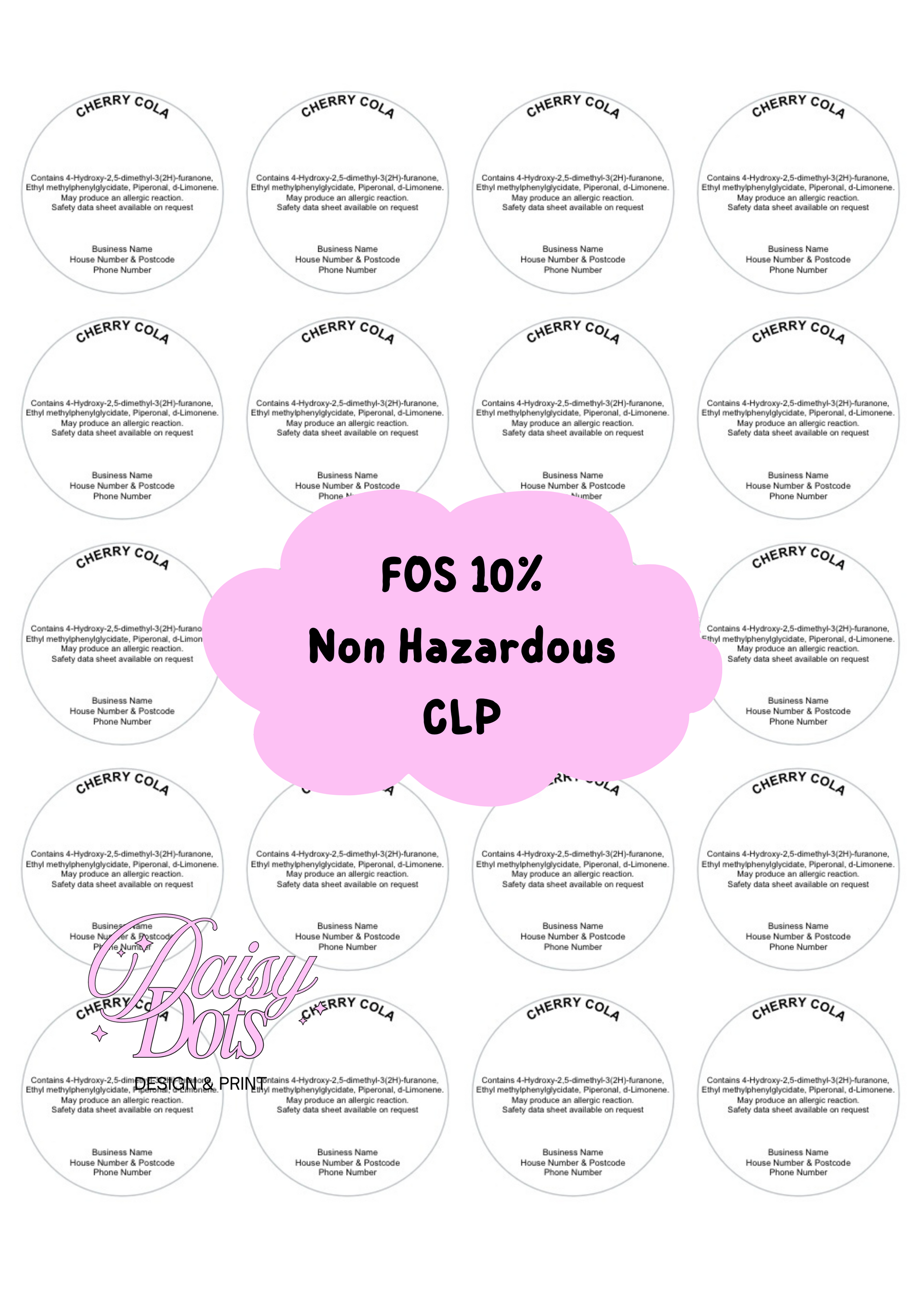 Fragrance Oil Studio CLP 10% NON HAZARDOUS – Daisy Dots Design Print