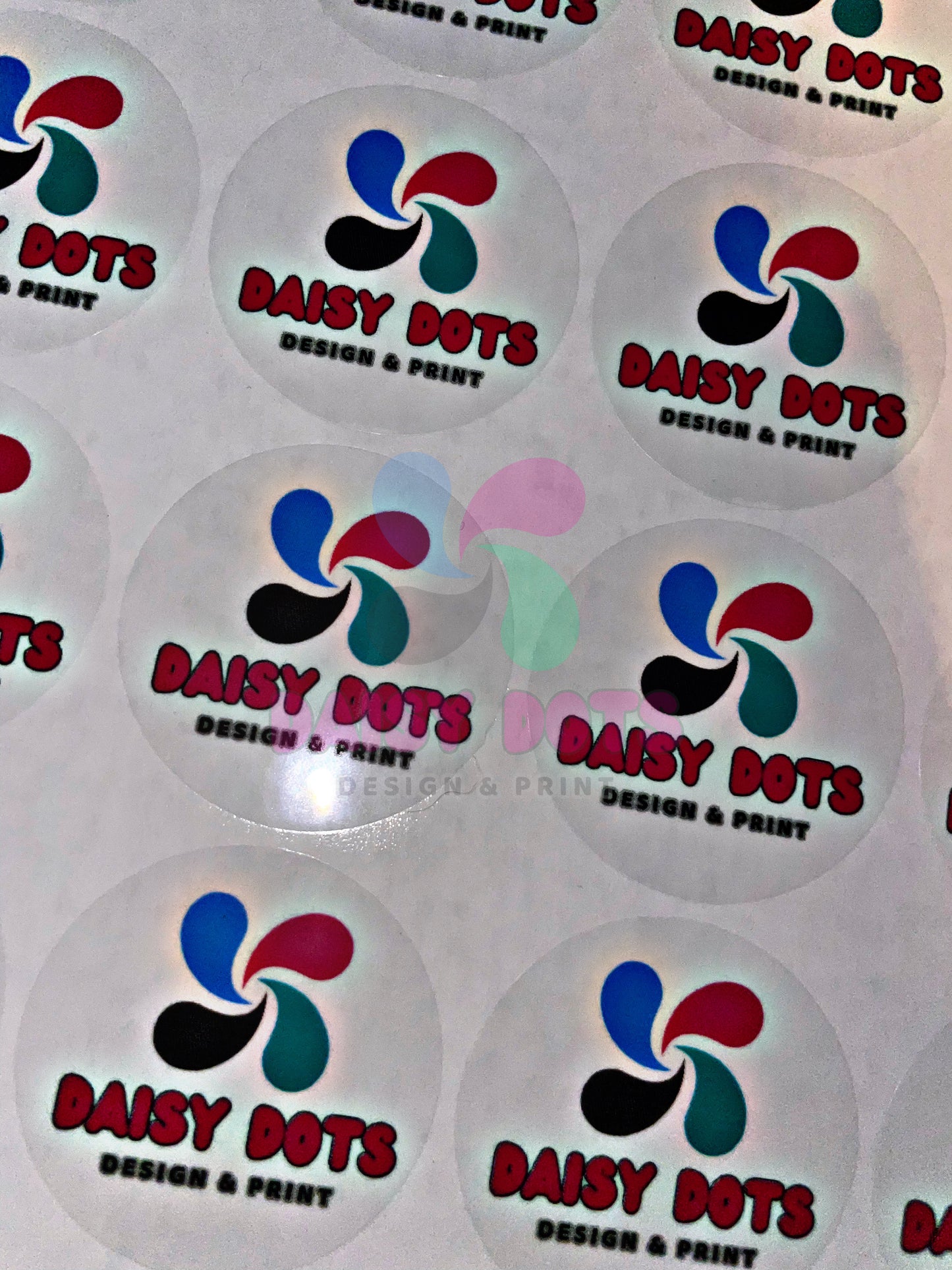 Clear Transparent Gloss Waterproof Logo Stickers