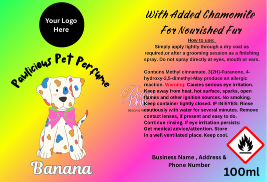 Pet Perfume WRAPAROUND Labels - Pure Scented