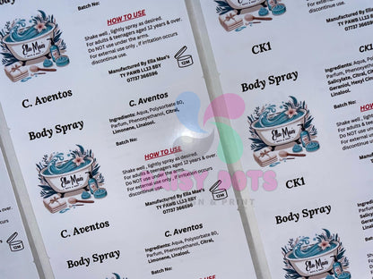 Body Spray (Non- Alcohol) Wraparound Labels - Fizzywhiz