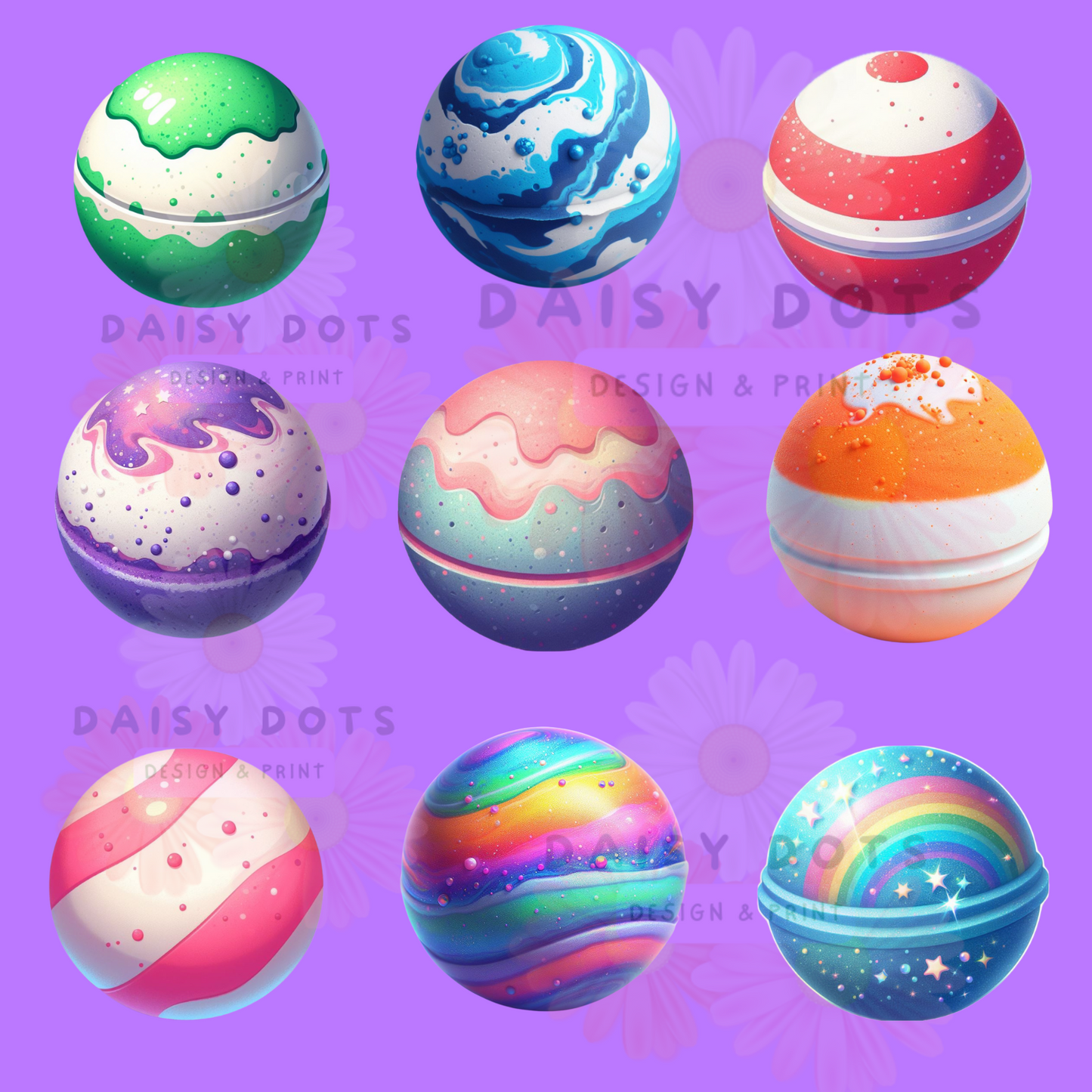 Bath Bomb Clip Art Pack