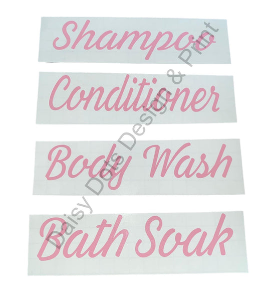 Vinyl Labels (Shampoo, Conditioner, Body Wash, Bath Soak)